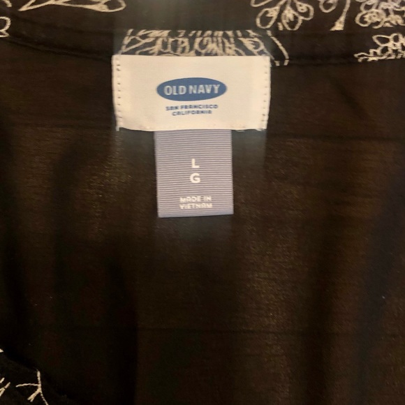 Old Navy Floral v-neck tank w/ sheer back, large - Picture 3 of 3